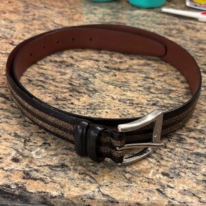 Genuine Leather *Made in USA* Crookhorn Black and Brown Men's Belt